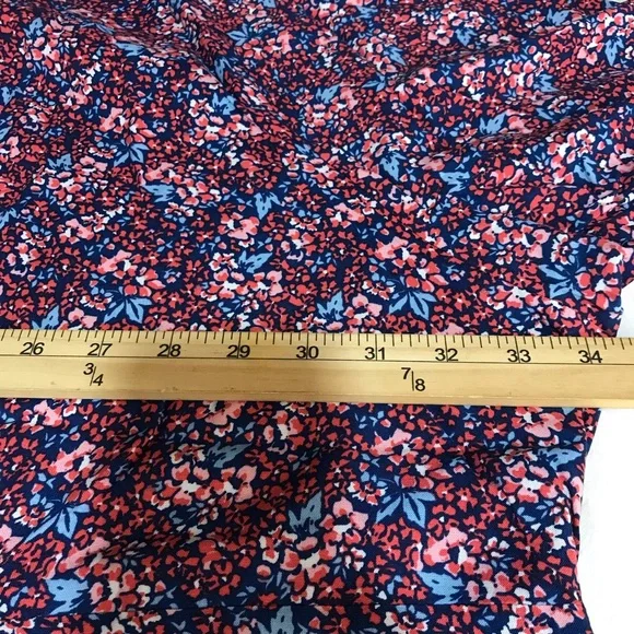 Woman Within Tunic Top Women’s Size 5X Color Orange Floral Long Sleeve’s Notched - Picture 11 of 14